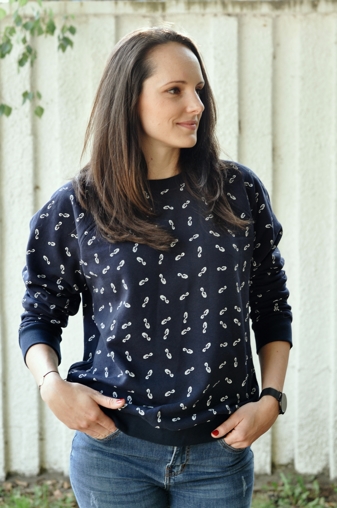 Biobavlněná tmavě modrá unisex mikina South Elements - přední díl. Biobavlněná tmavě modrá unisex mikina South Elements.