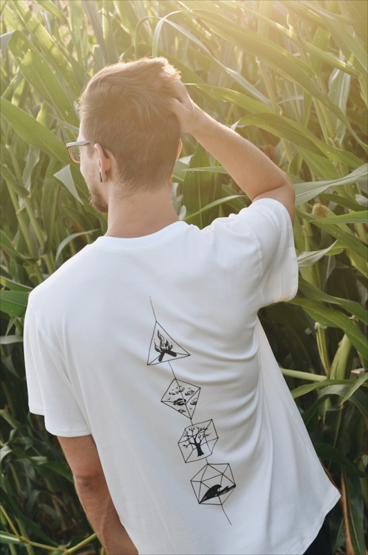 Biobavlněné unisex triko čtyř elementů.