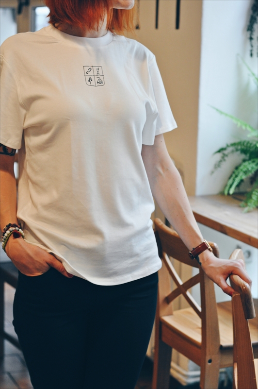 Biobavlněné unisex triko čtyř elementů.